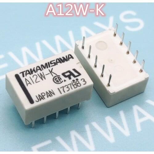 5Pcs/Lot Relay A12W-K 10Pin 1A 12V New And Original