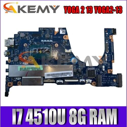 Akemy ZIVY0 LA-A921P Motherboard For Lenovo YOGA 2 13 YOGA2 13 Laptop Motherboard CPU I7 4510U/4500U 8G RAM 100% Test Work