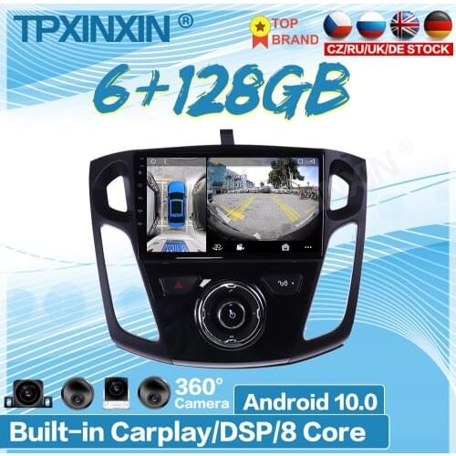 6+128G ROM Android 10.0 For Ford Focus 2012-2017 Navigation Radio Stereo Multimedia Vertical Tesla Screen BT 2 Din No DVD Player