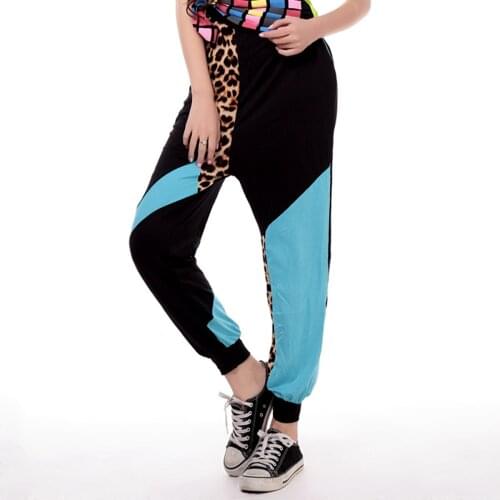 New fashion Brand Harem Hip Hop Dance Pants Leopard Sweatpants Costumes female stage performance wear harem jazz trousers