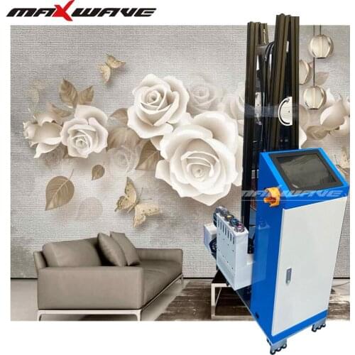 Digital Modern Art Street AD Wall Paper Printer with double UV print head DX7