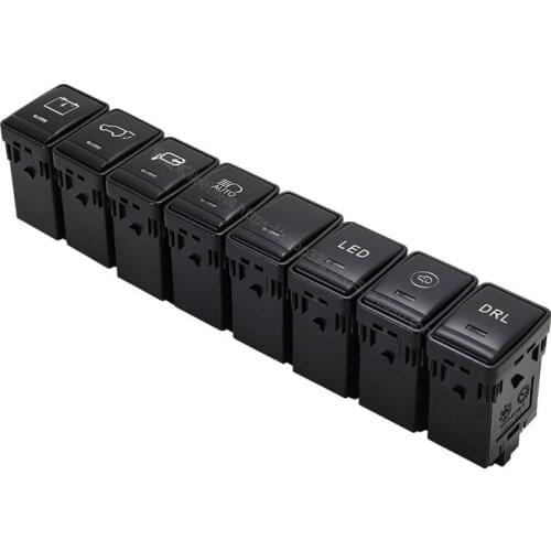 For nissan terra Front Fog Light LED DRL Heating Up Tail Gate Radar Parking Sensor Switch Button with wire