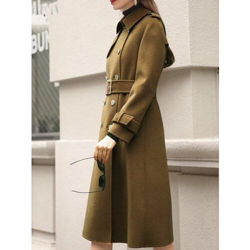 Double Side Real Wool Coat Winter Woolen Coats and Jackets Women Korean Long Jacket Chaqueta Mujer MY3974