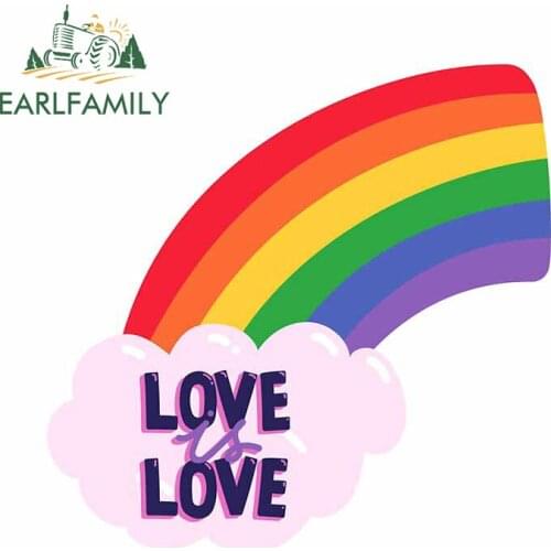 EARLFAMILY 13cm x 12.8cm For Gay Pride Anime Car Stickers Waterproof Decal Vinyl Material Occlusion Scratch Suitable for SUV RV