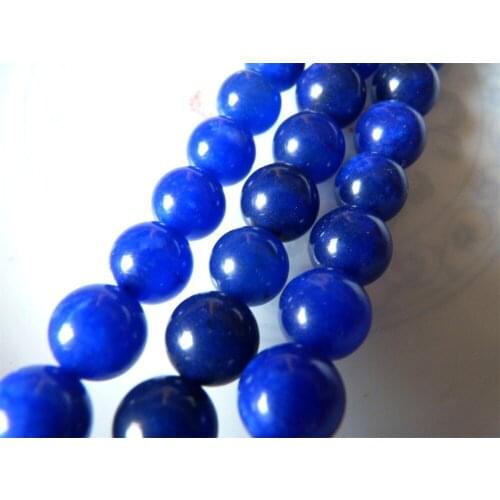 Hot Fashion High-quality Beautiful 10mm Deep Blue Lapis lazuli Round Loose Beads 15" Wholesale and retail
