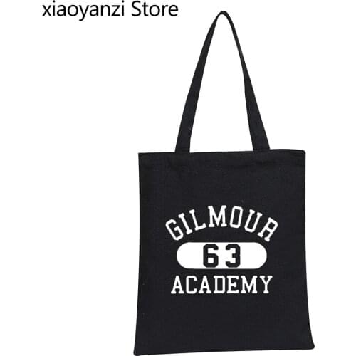 Gilmour Academy 63 Printed Women Shopping Canvas Tote Bags Eco Reusable Shoulder Bags Handbags Student Books Bags Tote Wholesale