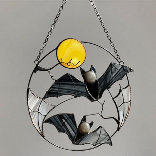 Interior Decoration Unique Bar Pendant Alloy Bat Wind Chime Pendant Decorations Pendants Bat Pendant Home Decor Party Gift