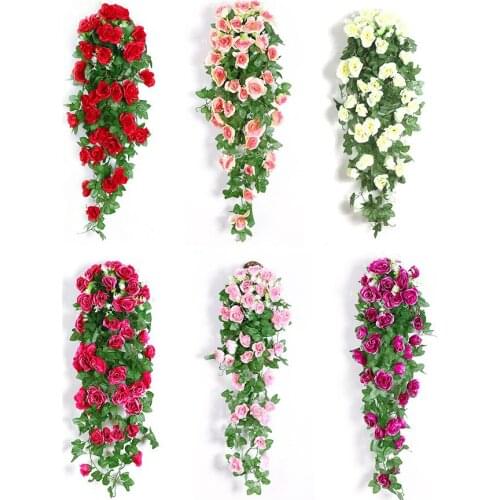 Dried Artificial Fake Plastic Rose Flowers Plants for Home Decoration for Wall and Wedding Car