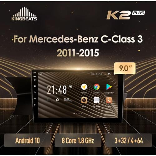 KingBeats Android Octa-Core head unit HU 4G in Dash Car Radio Multimedia Video Player Navigation GPS For Mercedes-Benz C-Class 3 W204 C204 S204 2011 - 2015 no dvd 2 din Double Din Android Car Stereo 2din