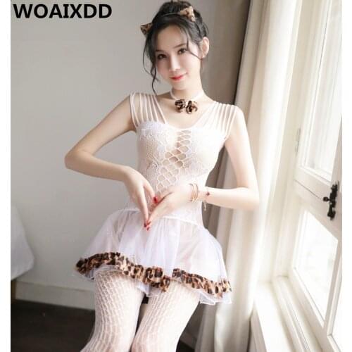 Sexy Lingerie Set Cosplay French Maid Servant Costume Sexy Costume Lace Babydoll Dress Uniform Erotic Lingerie Role Play Hot