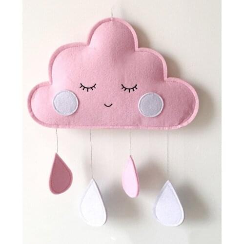 Hot Home Wall Hanging Decor Ins Felt Clouds Raindrop Pendant Baby Hanging Ornaments Nordic Kids Room Decoration Photo Props