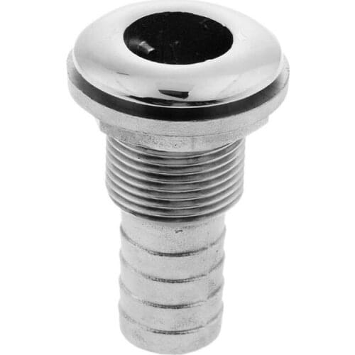 Marine 316 Stainless Steel 1/2'' 2 orders 13mm Thru Hull Fitting / Drain Hose Barb