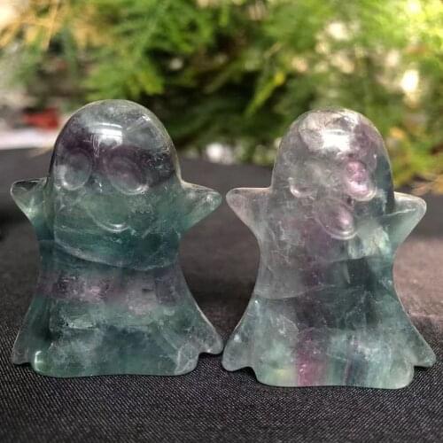 Natural Fluorite Desktop Standing Decoration IS About 45mm High And Weighs About 55g