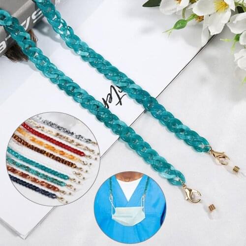 New Leopard Acrylic Sunglasses Chain Women Neck Chain Eyeglasses Strap Hanging Largand Glasses Glass