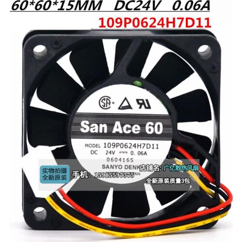 Original new 109P0624H7D11 6015 inverter fan 24V 0.06A
