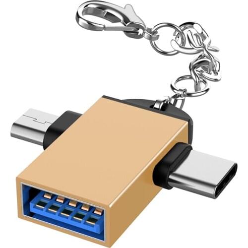 1Pc OTG Converters For Android Type-C 2-in-1 OTG Adapter Otg Type C Cable For Xiaomi Tablet Hard Disk Drive Flash Disk USB Mouse