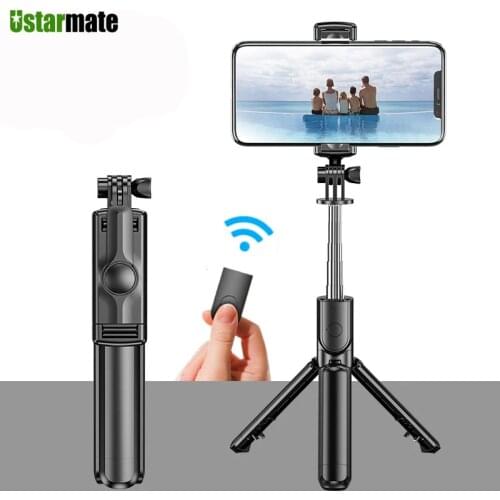 Portable Tripod Selfie Stick for iphone Samsung Photo Taking Live Broadcast Chargable Bluetooth Remote Control Tripod Stand Pole