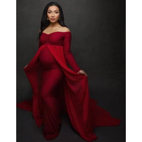 Maternity Photography Props Pregnancy Dress Photography Chiffon Maternity Dresses For Photo Shoot Pregnant Women Clothes