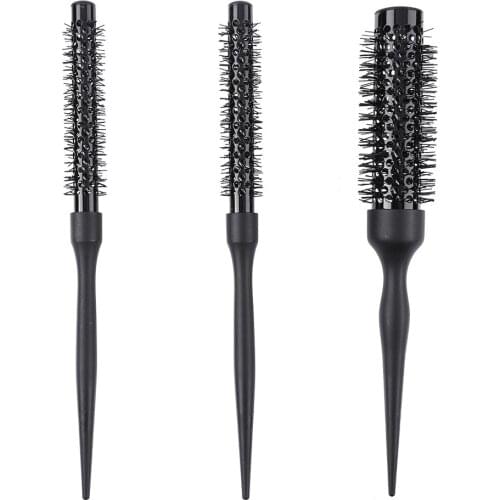 Wavy Curly Hair Brush Natural Fluffy Roll Brush Round Hair Combs Salon Hairdressing Styling Curler Comb for Wet Curly Hair Women