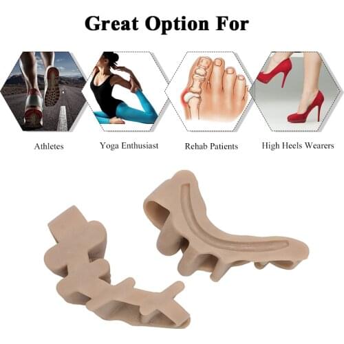 Silicone Toe Separators Straightener Toe Corrector Spacer Spreader Stretchers for Bunion Relief Hammer Toes Toe Correction