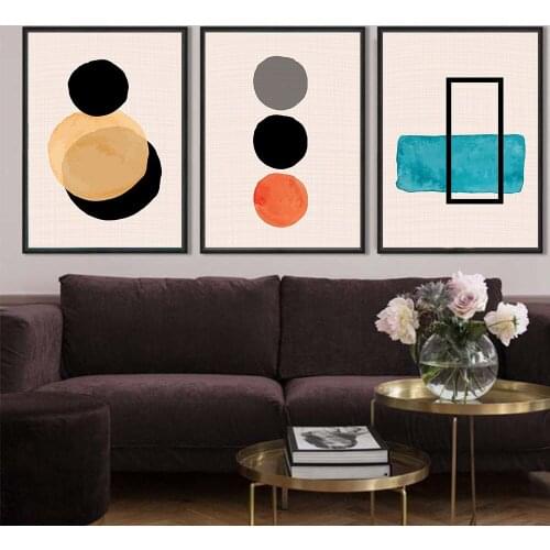 Modern Abstract Line Drawing Geometric Wall Art Canvas Poster Minimalist Painting Prints for Living Room Home Decor Pictures