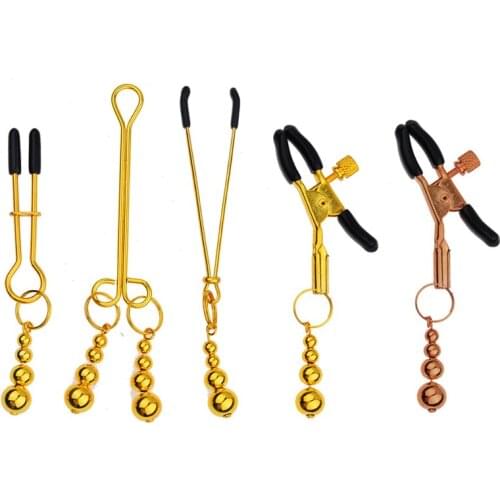 Weight Pendant Nipple Clamps Nipple piercing Metal Breast Bondage Female Breast Clitoris Clip Massage Sex Toy For Women BDSM Toy