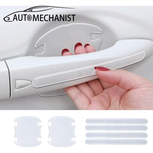 Car Door Bowl Handle Protector Film Sticker Door Handle Cup Scratch Guards Film For Volkswagen Toyota Audi BMW Exterior Parts