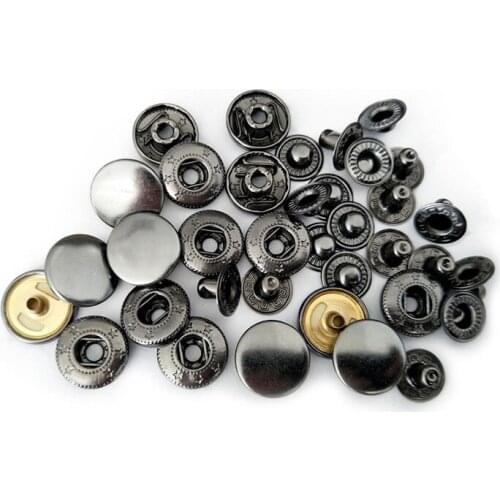 10 PCS 10-20MM Metal Brass Press Studs DIY Craft Sewing Jeans Button Leather Clothes Bags Pack Press Studs Metal Snap Ring