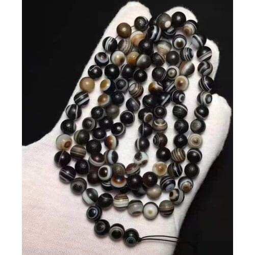 108beads Natural Silk Agate Stone Round Shape 8mm Prayer beads Bracelet free shipping