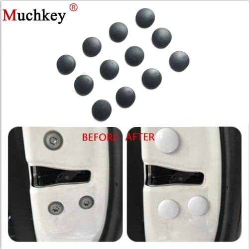 12pcs Car Door Lock Screw Protector Cover For Hyundai Tucson Elantra Creta IX25 Sonata Solaris Santafe Car Styling Accessories
