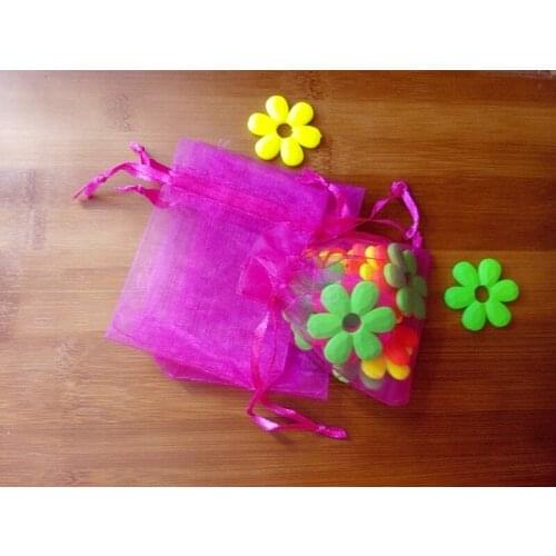 17*23cm 3000pcs Organza Bag rose Red Drawstring bag jewelry packaging bags for tea/gift/food/candy small transparent Yarn bag