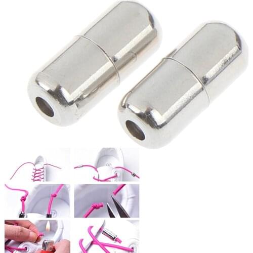 2pcs Metal Shoelaces Lock No Tie Shoelaces Metal Lace Lock DIY Sneaker Kits Silver Gold Black Metal Lace Buckle