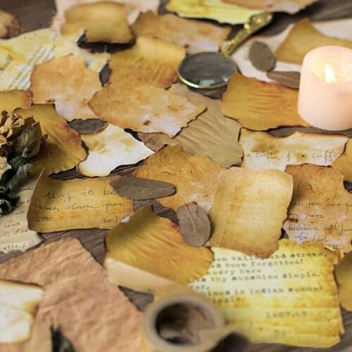 24packs wholesale Sticky Notes Old Paper Retro Tearable notebook Memo Pads Simple Scrapbook Sticker School Supplies Stationery