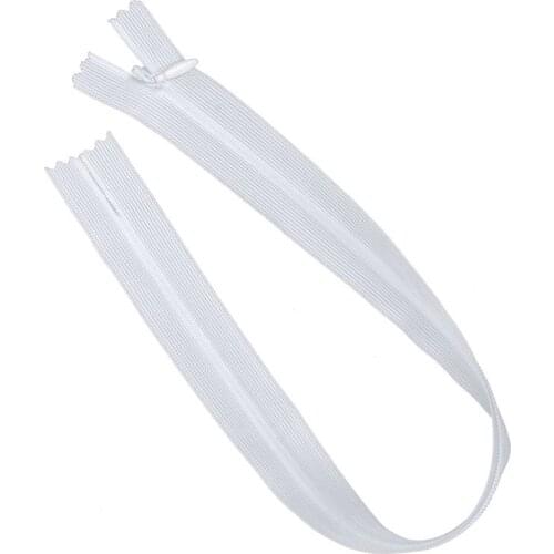 6pcs/lot Invisible zipper Back cushion Skirt Hidden Nylon Zipper for sewing/Garment accessories DIY(white)Long 40cm model 3
