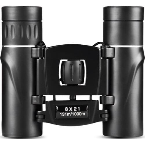8x21 HD Powerful Binoculars 1000M Long Range Folding Mini Telescope BAK4 FMC Optics For Hunting Sports Outdoor Camping Travel