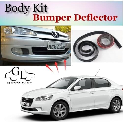 Bumper Lip Deflector Lips For Peugeot 208 307 306 308 301 Front Spoiler Skirt For TopGear Fans Car View Tune / Body Kit / Strip