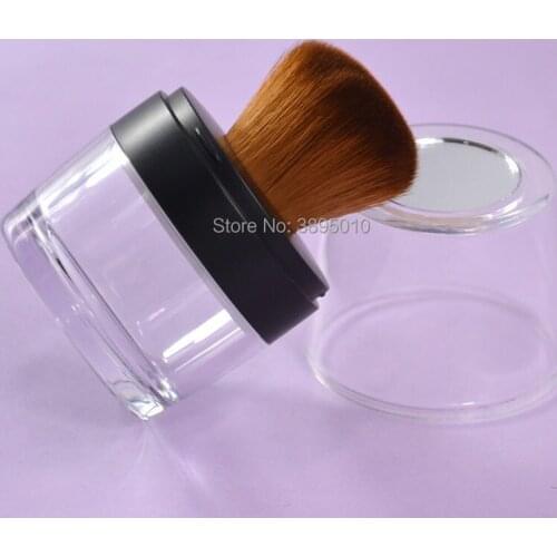 Powder Jar with Make up Compact Packaging wholesale cosmetic jars with flip lid mirror F1148