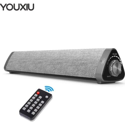 YOUXIU 10W TV Sound Bars Wireless Stereo Bluetooth Speakers with Remote Control Subwoofers Soundbar for TV home theater Phones