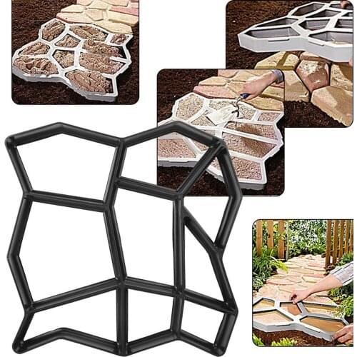 Walk Maker Concrete Molds DIY Paving Pavement Stepping Stone Molds for Lawn Yard Garden
