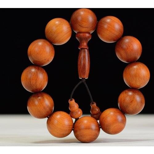 AURAREIKI Indonesian Dracaena Wood Buddha BeadsTranslucent Raja Kayu Buddha Round Beads Indonesian Royalty Wood Charm Bracelet
