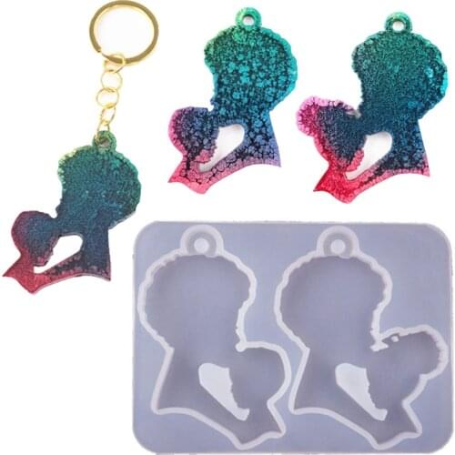 Crystal Resin Epoxy Mothers Day Gift Mother and Daughter Mother and Child Friend Elder Keychain Pendant Mirror Silicone DIY Mol