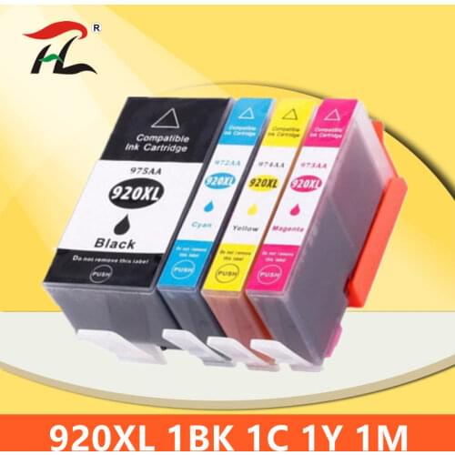 4PCS 920 compatible ink cartridge for HP 920XL For HP920 Officejet 6000 6500 6500A 7000 7500 7500A printer with chip