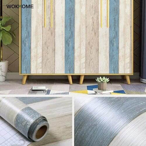 Classic Waterproof Self Adhesive Wallpaper Vinyl Contact Paper Wood Wallpaper For Wardrobe Sticker Furniture Renovation Stickers