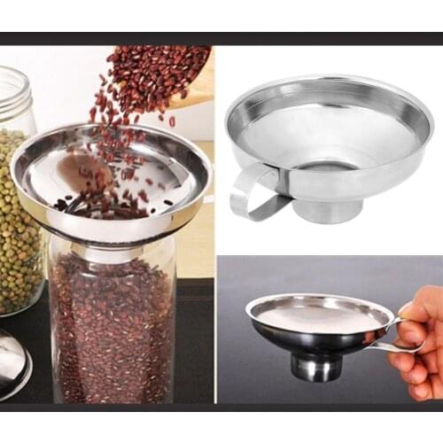 Stainless Canning Funnel Wide Mouth Canning Funnel Hopper Filter Leak Wide-Mouth Can For Oil Wine Kitchen Specia