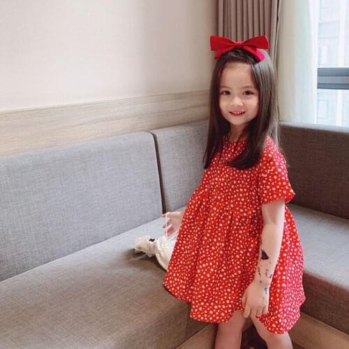 Girls Summer Floral Dresses European American Flower Costumes Kids Princess Children Casual Sweet Clothing Backless Clothes 1-6Y