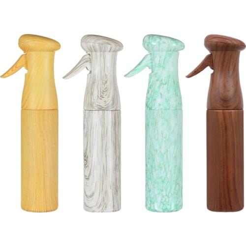 Refillable Bottles Hairdresser Sprayer 250ml High Quality Plastic Water Wood Grain Make Up Tools Containers Spray Bottle Purfume