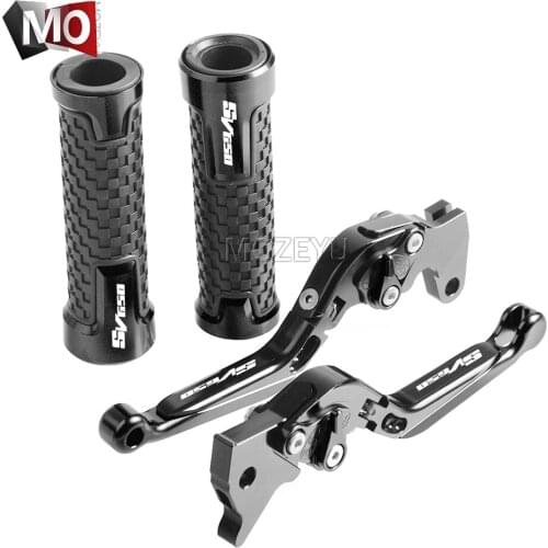 Motorcycle CNC Adjustable Folding Extendable Brake Clutch Levers Handlebar Hand Grips For Suzuki SV650/S 1999-2009 SV 650 2016