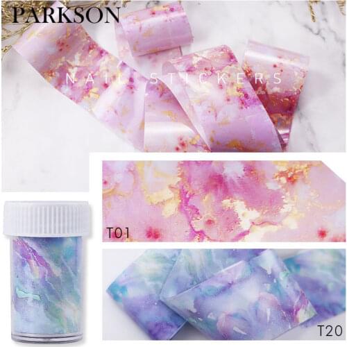Parkson Marble Series Nail Art Sticker Slide Marbling Decorations Water Decals Transfer Foils Starry Sky Paper Manicure Tips