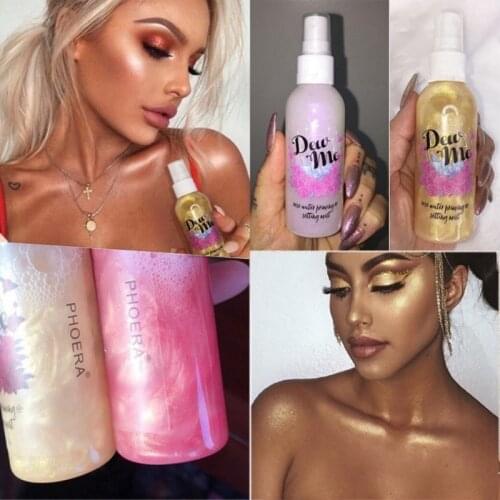 Pearlescent Bronzer Highlighter Liquid Setting Spray Illuminating Face Body Moisturizing Shimmer Brighten Glow Highlight Makeup