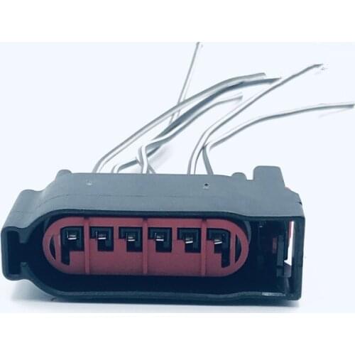 6 Pin/Way Headlight Taillight Plug Accelerator Pedal Connector Wire Harness Pigtail For Jaguar Land Rover Buick Ford Volvo